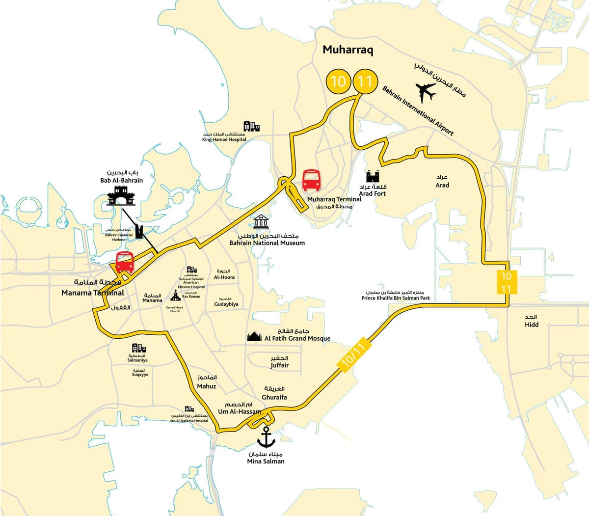 kartta Bahrain driving school road