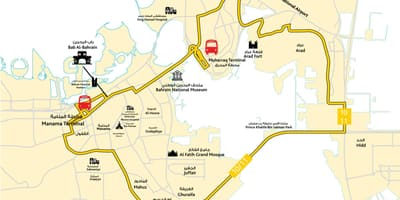 Kartta Bahrain driving school road
