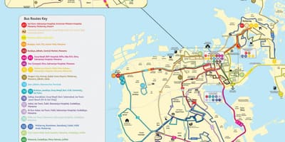 Bahrain bus reittikartta