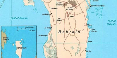 Kartta Bahrain road map locator